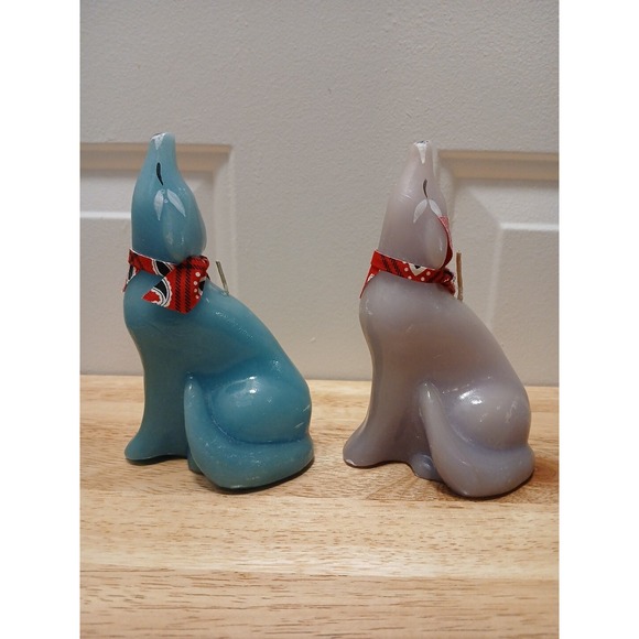 Howling Coyote Candle Southwest Desert Howl At The Moon Candles Set Of 2 Unused - Picture 11 of 11